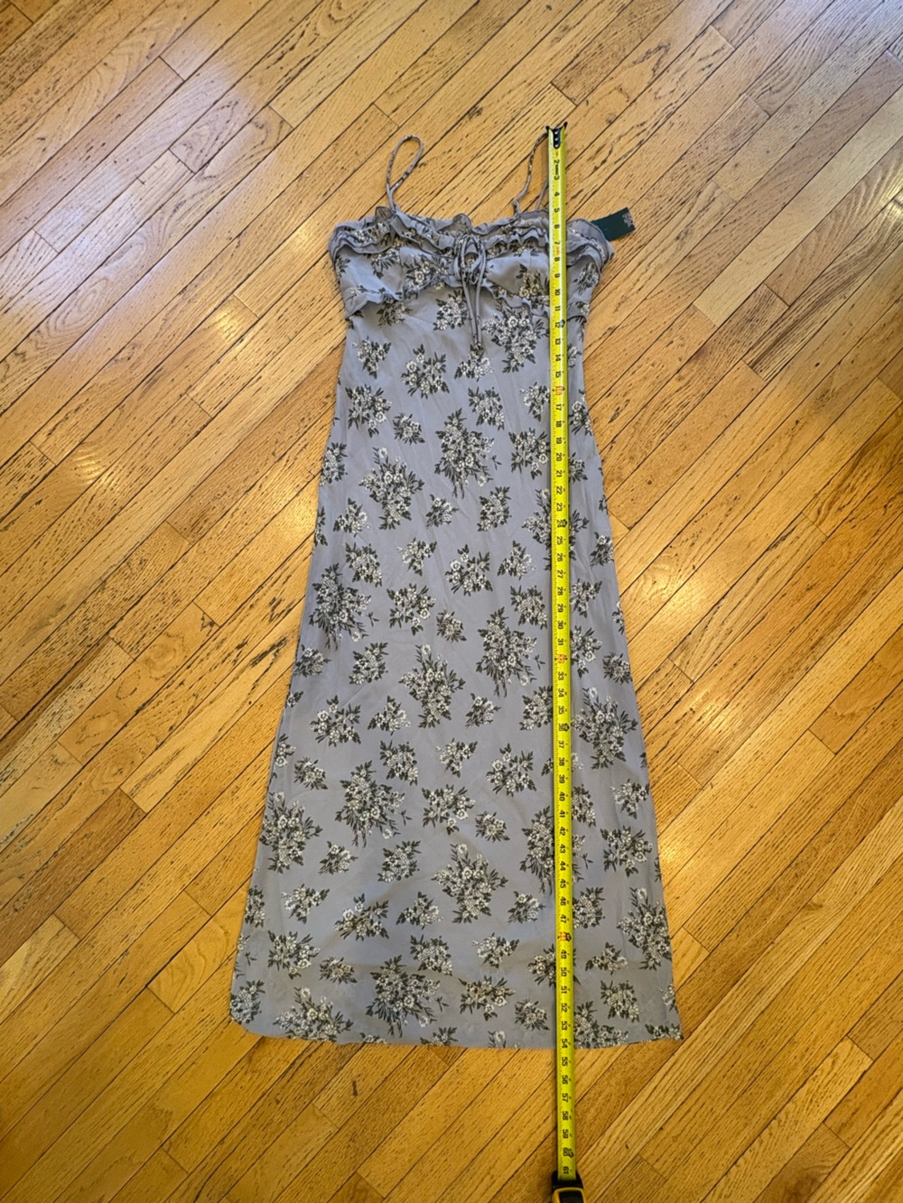 wild fable gray NWT Floral Maxi ruffle Dress